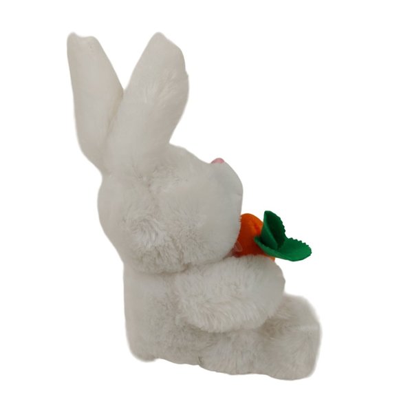 Topstar White Bunny Rabbit 15" Spring Stuffed Animal Plush Soft Pet Carrot - Picture 5 of 9